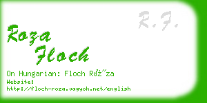 roza floch business card